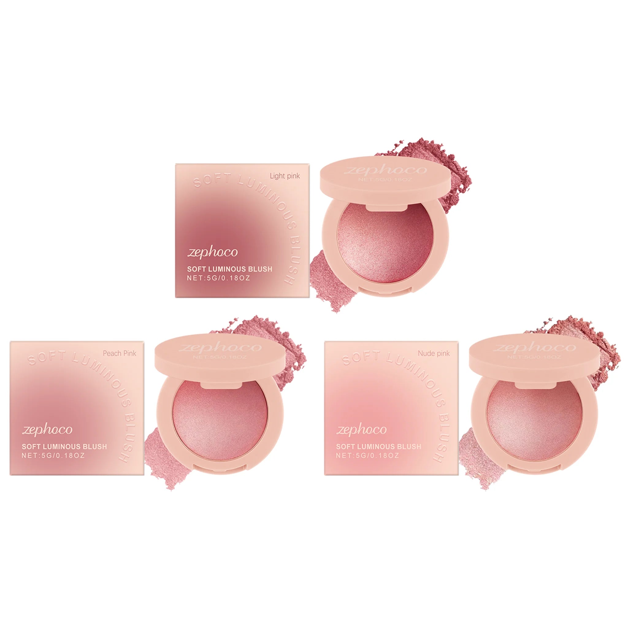 Pearl Blush with Soft Light Pink Powder Blush for a Natural Flush Radiant Finish Long Lasting Buildable Delicate Long Lasting