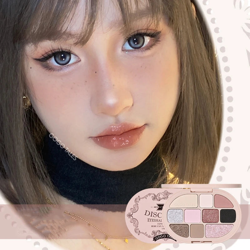 GOGO TALES 10 Colors Shimmer Matte Eyeshadow Makeup Palette Nude Glitter Shiny Pigment Eye Shadow Long Lasting Makeup Cosmetic