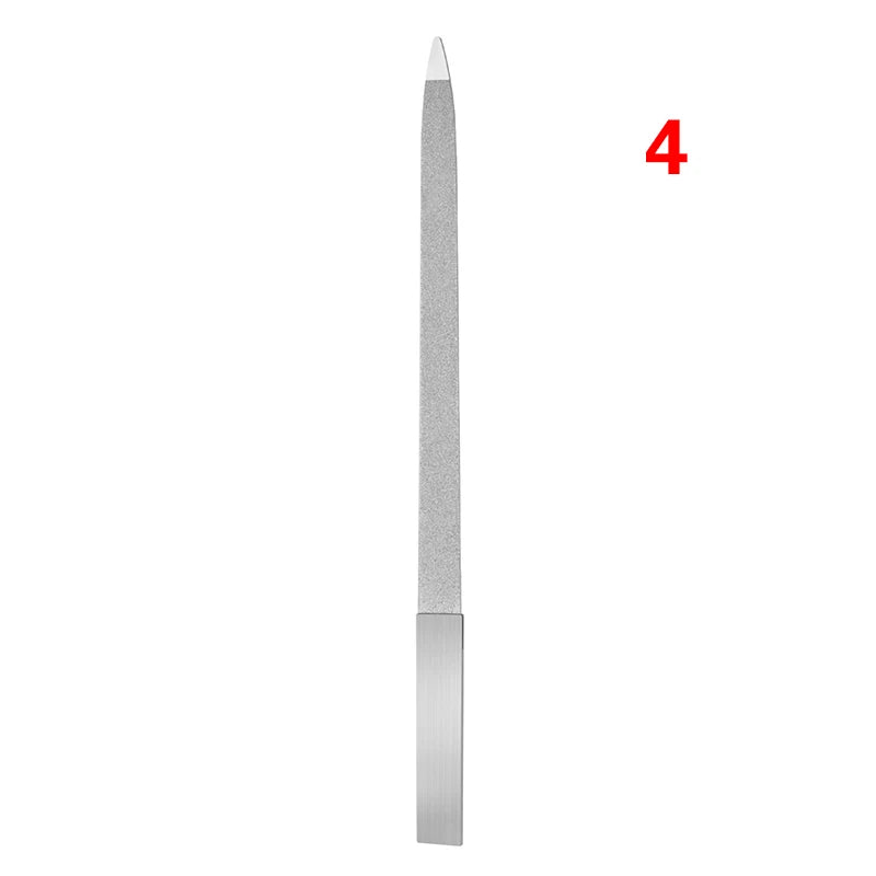 Professional Nail File Stainless Steel Double Side Nail File Buffer File Fingernails Toenails Manicure Files For Salon And Home