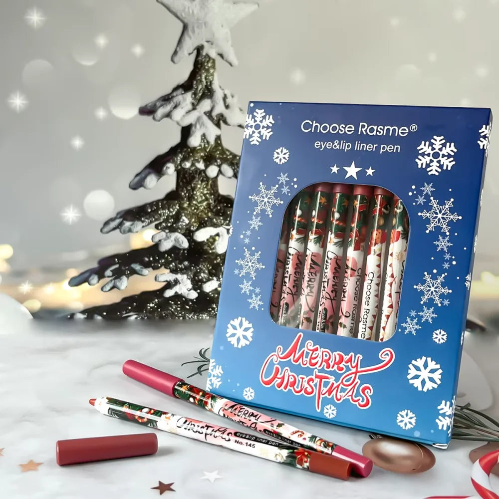 12 Pcs Matte lipliner Christmas Set Lipstick Pen for Women Makeup Hold lipliner Set Christmas Day Cosmetics