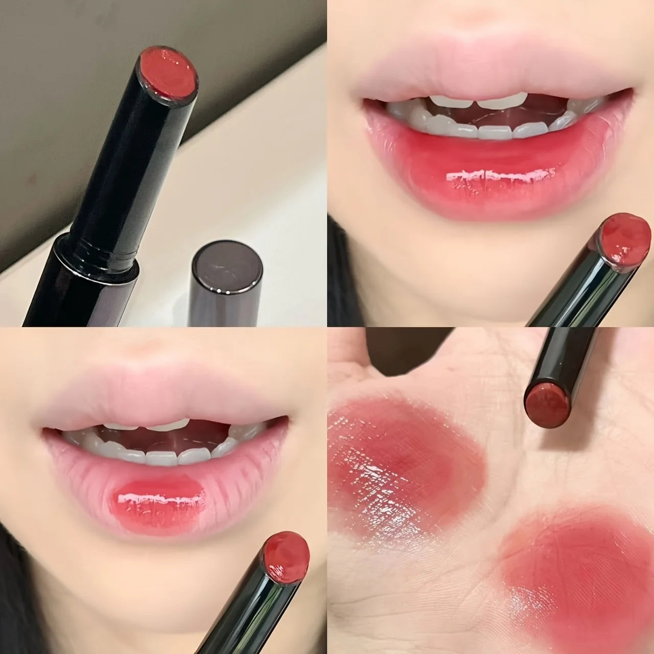 Herorange Mirror Lipstick, Super Pigmented, Non-Sticky, Non-Smudging, Easy to Apply, Long-Lasting, Not Easy to Fade, Moisturizing and Hydrating, Glossy Lipstick, Christmas Gift