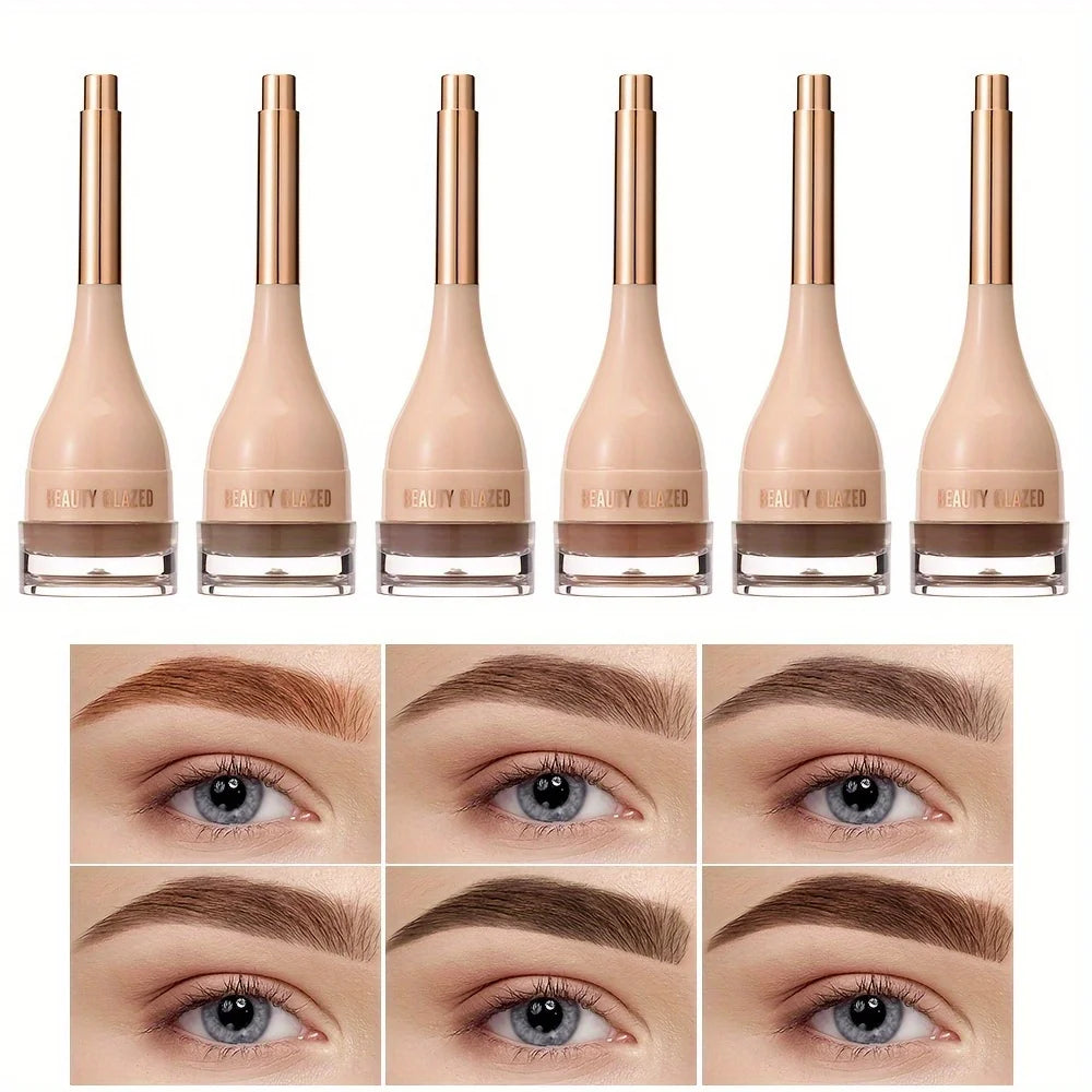 3Pcs Set Eye Makeup Set 6 Colors Eyebrow Pomade, Long Lasting Waterproof Eyebrow  Eyebrow Gel Cosmetics