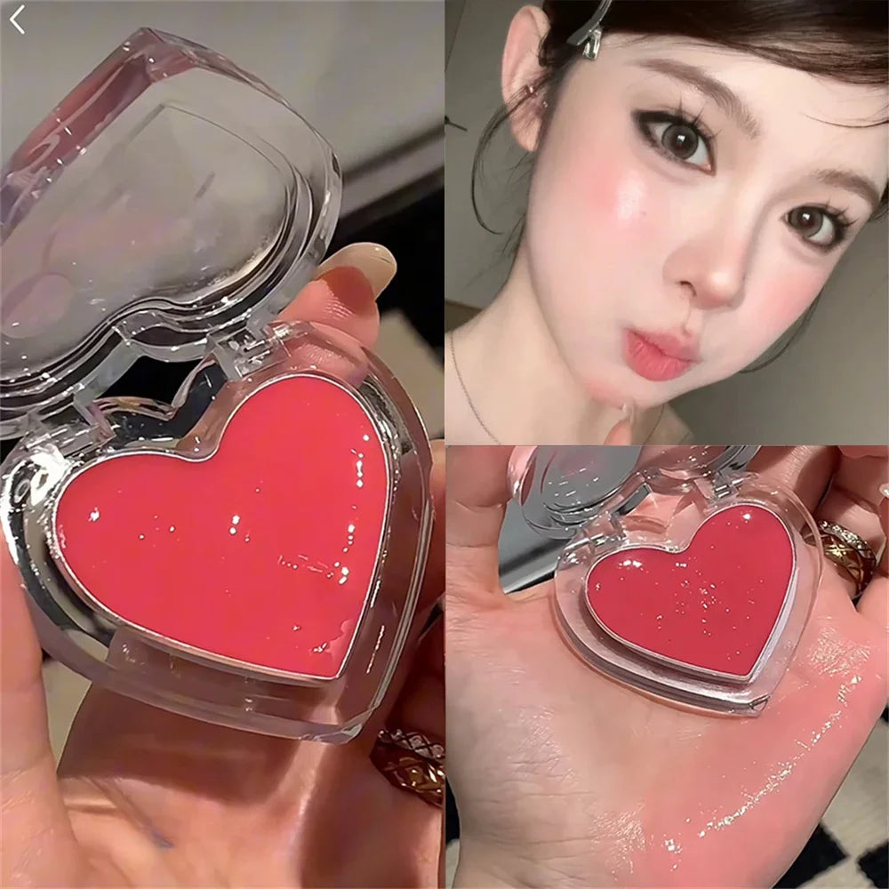 Highlighter cream for face brightening and contouring blusher highlighter stick for natural watery skin lip jelly plate cosmetic