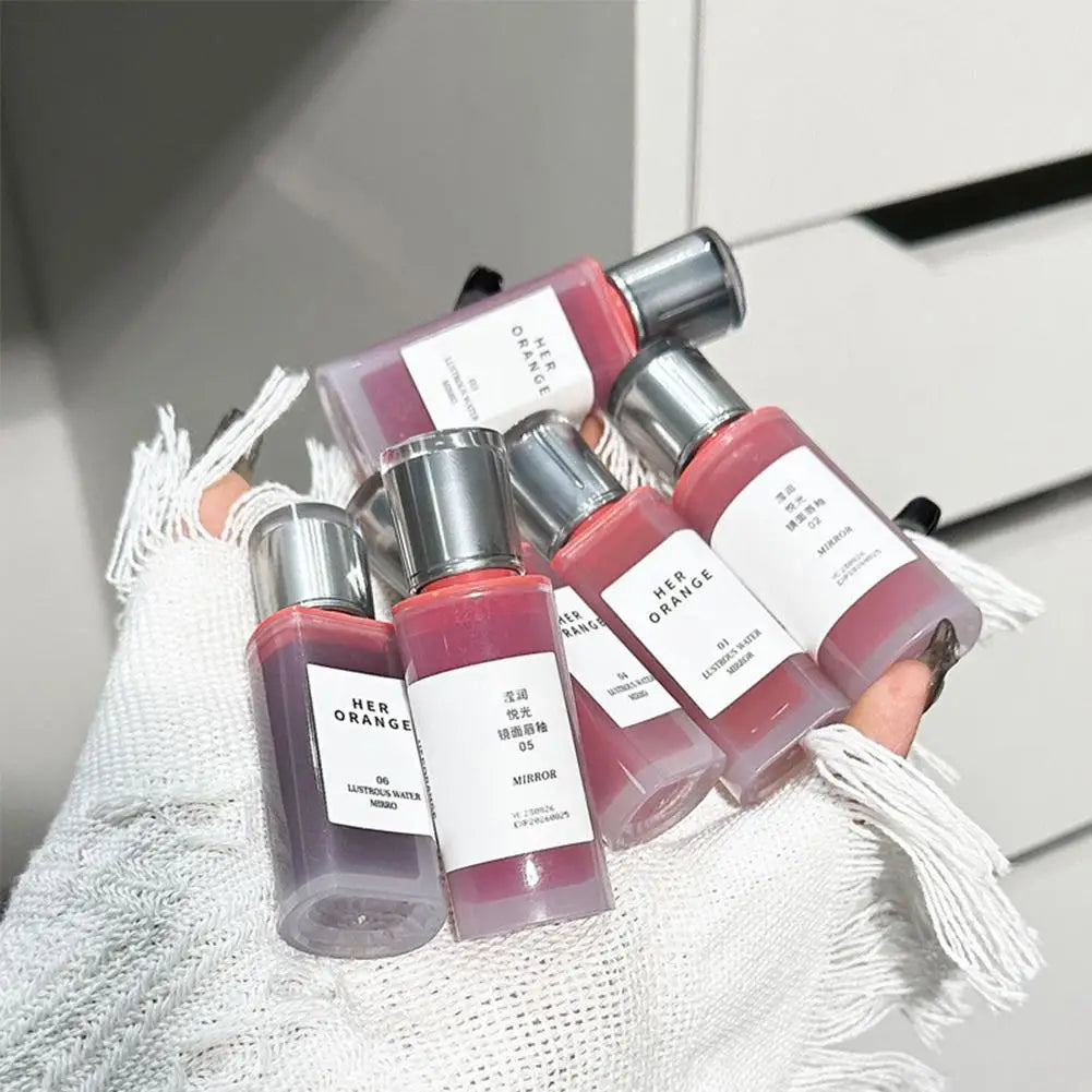 Watery Light Clear Lip Glaze Lasting Hydration Lip Gloss Glassy Mirror Lipgloss Silky Moisturizing Non Fading Liquid Lipstick