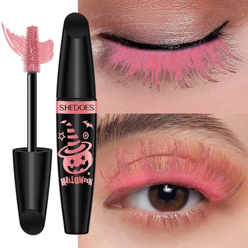 10 Color Waterproof Volumizing Mascara Smudge-Proof Curling Long-Lasting Sapphire Blue Pink Mascara for Bold Eye Look Cosmetics