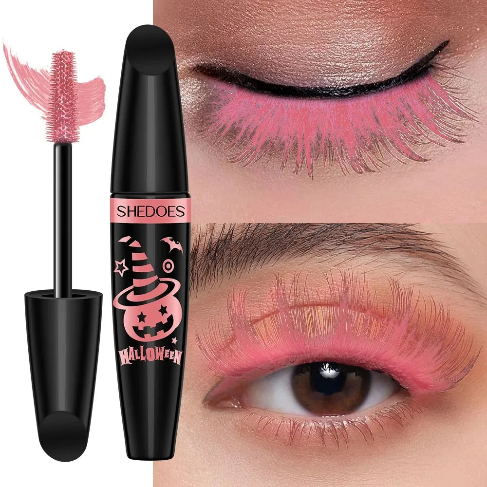 10 Color Waterproof Volumizing Mascara Smudge-Proof Curling Long-Lasting Sapphire Blue Pink Mascara for Bold Eye Look Cosmetics