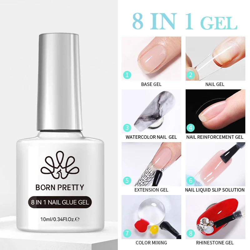 BORN PRETTY Metal 10ml Watercolor Nail Polish Air Dry Marble Nail Polish Gradient Ink for Painting Manicure DIY at Home