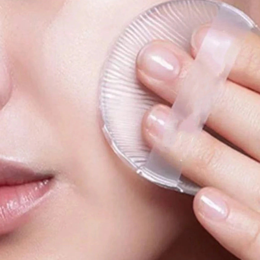 1/2Pcs Silicone Makeup Sponge, Water-Based Crystal Jelly BB Cushion Puff, Transparent Makeup Foundation Sponge, Non-Absorbing
