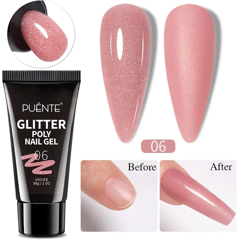 8ML Christmas Sparkling Reflective Diamond Glitter Liner Gel Nail Polish Soak Off UV Semi-Permanent Nail Art Varnish Manicure