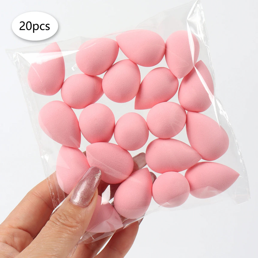 20 件装 Mini Finger Puff Beauty Cosmetic Foundation Cosmetic Sponge Makeup Blender Suitable for Cream & Powder Concealer