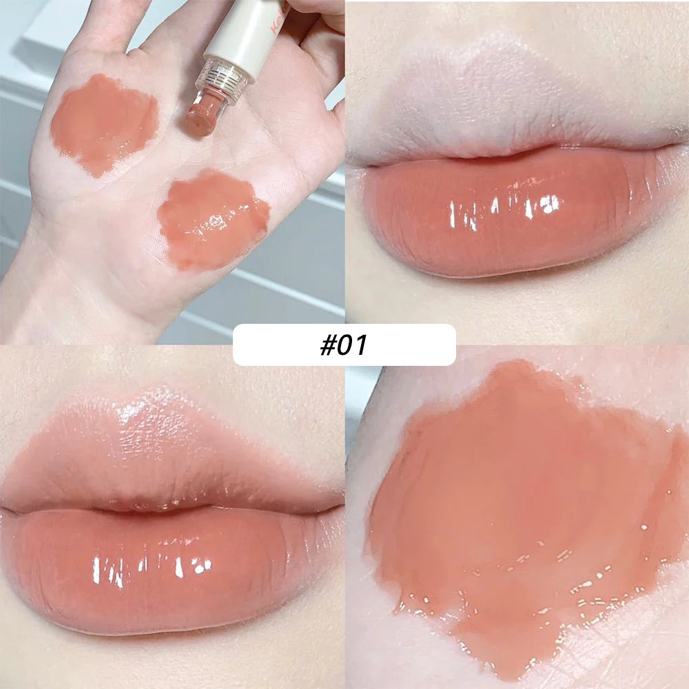 Jelly Mirror Transparent Lip Gloss Waterproof Moisturizing Non-stick Cup Long-lasting Lipstick Crystal-frozen Lips Glaze Makeup