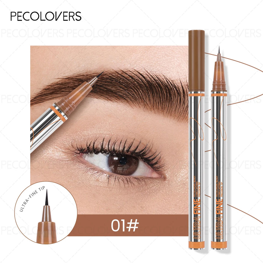 Waterproof Liquid Eyebrow Pencil 0.01mm Ultra Fine Sweat-proof Natural Eeyeliner Lying Silkworm Pen Lasting Makeup Eye Cosmetics