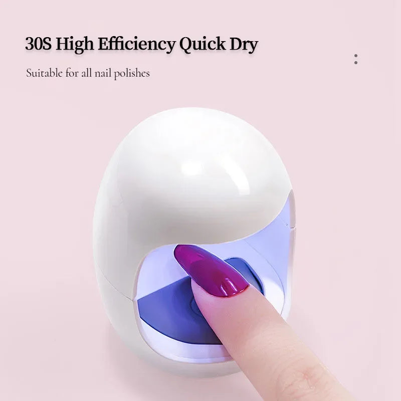 6W Mini LED Nail Lamp UV LED USB Cute Eggshell Quick Dry Portable Gel Nail Lamp Curing USB Free Cute Eggshell LED UV Nail Lamp