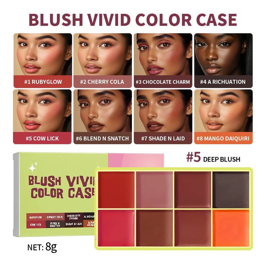 8Colors Highlight/Brow/Blush Palett Enhance Facial Three-dimensional Makeup Shimmer Waterproof Makeup Tool Cosmetic