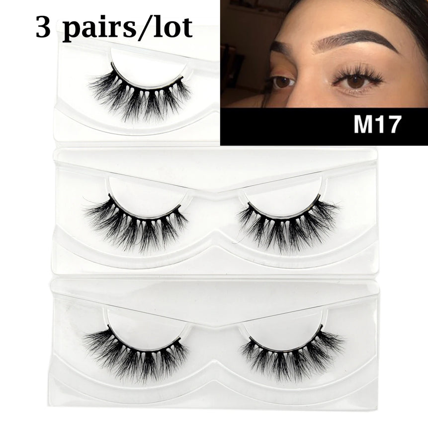 Visofree Eyelashes 3D Mink Lashes Soft Natural Handmade Cruelty Free Mink Eyelashes Lightweight  Full Strip Cilios Posticos D23