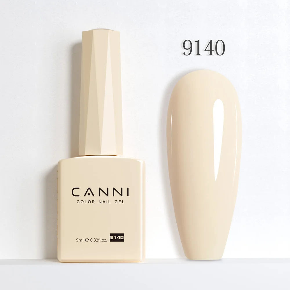 9ml CANNI HEMA/TPO FREE Nude Pink Color Nail Gel Polish Full Coverage Semi Permanent Long Wear Top Coat Venalisa Gel Varnish