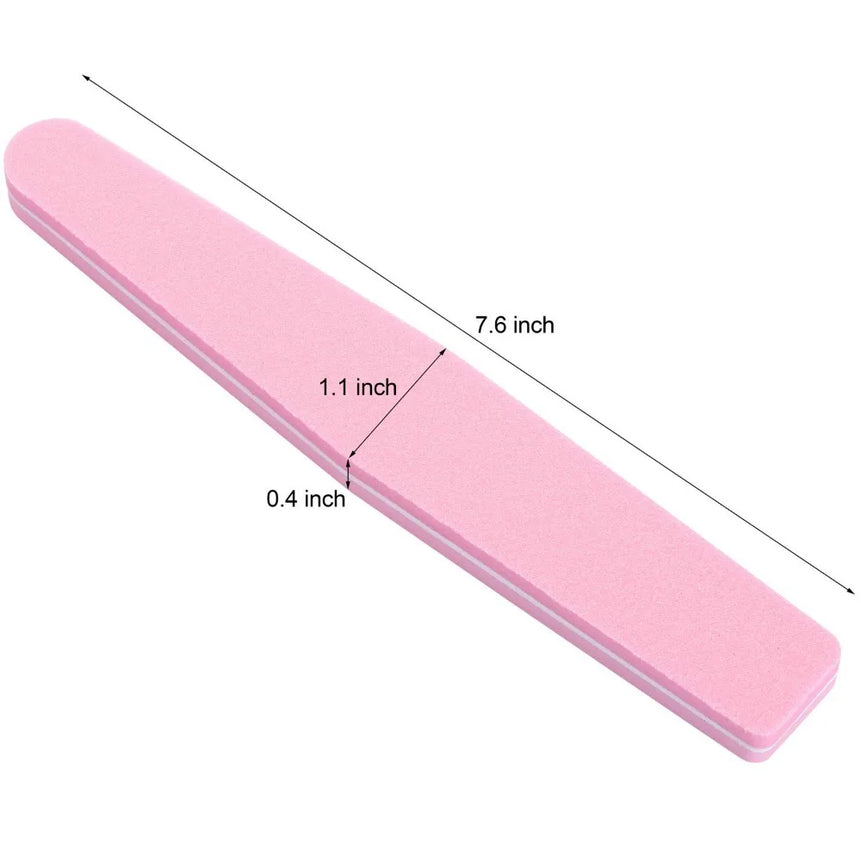 Nail buffer block sponge polished nail file, suitable for acrylic/natural nails, pink