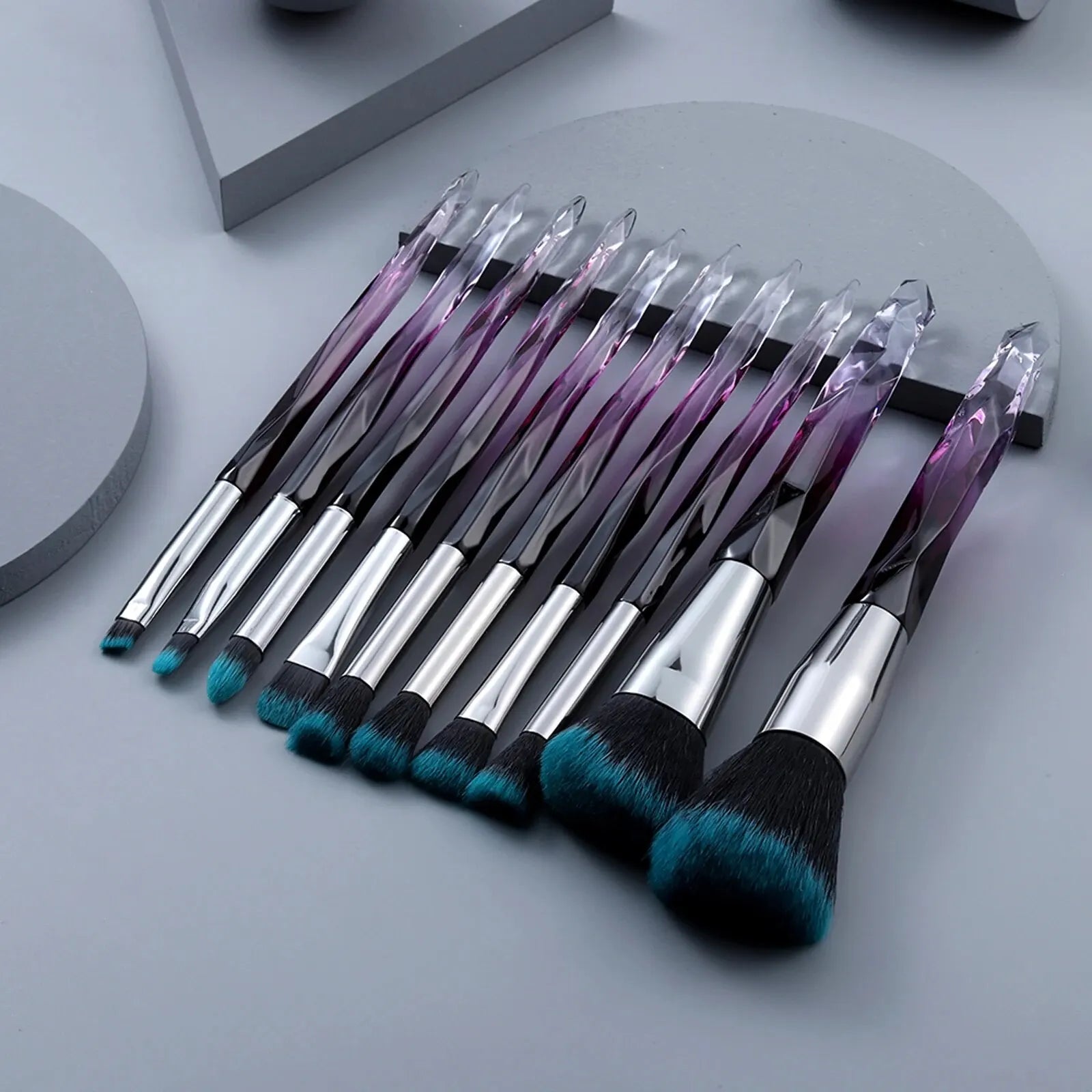 5/10 makeup brushes, crystal-textured makeup brush set, loose powder contouring eyeshadow suitable for ladies/girls