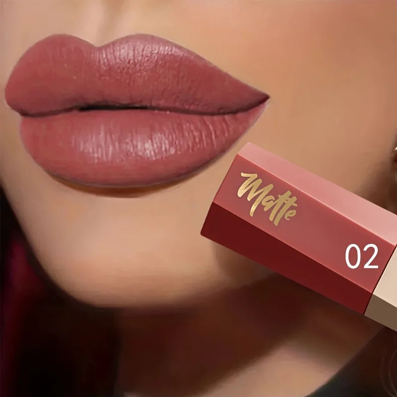 Matte Liquid Lipstick, Long Lasting Waterproof Non-Stick Velvet Lip Color, Lightweight Fog Matte Lip Makeup for Women