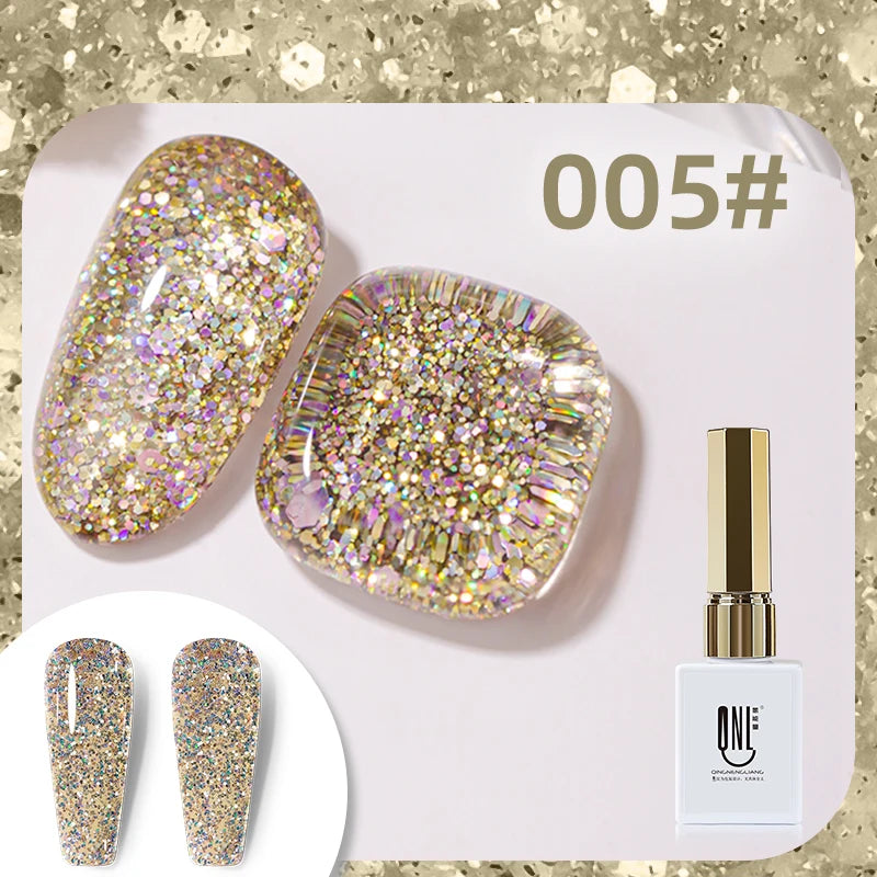 15ml Super Reflective Flash Disco Nail Gel Polish Relective Glitter Semi Permanent Nail Art Varnish For Manicures
