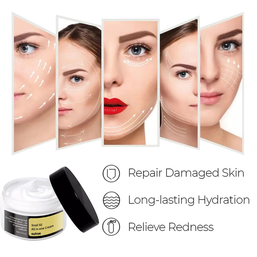 Snail Anti Aging Serum Cream Collagen Advanced Moisturizing Firming Tightening Fade Fine Lines Shrink Pores Smooth Skin Care