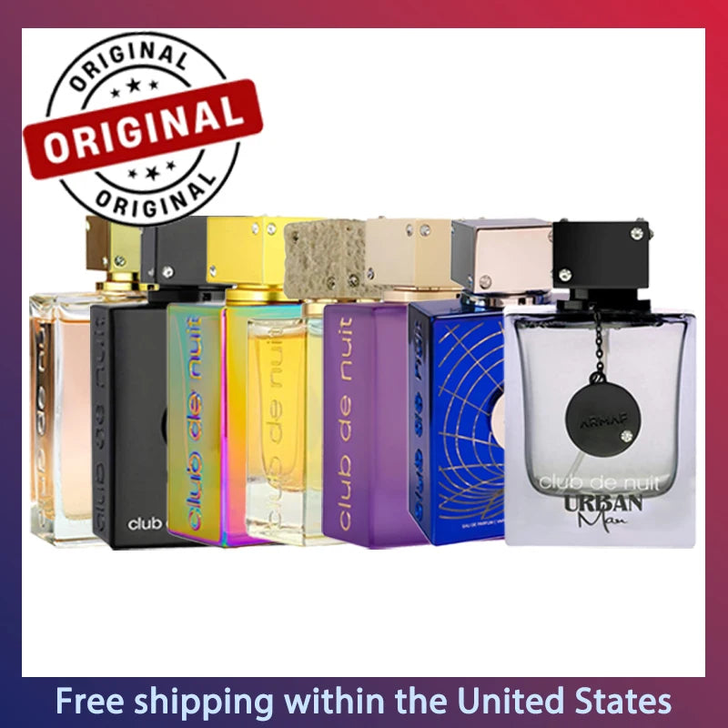 105ml Original Arab Perfumes Armaf Club De Nuit Series Eau de Parfum Spray Unisex Lasting Woody Pheromone Perfume Cologne Makeup
