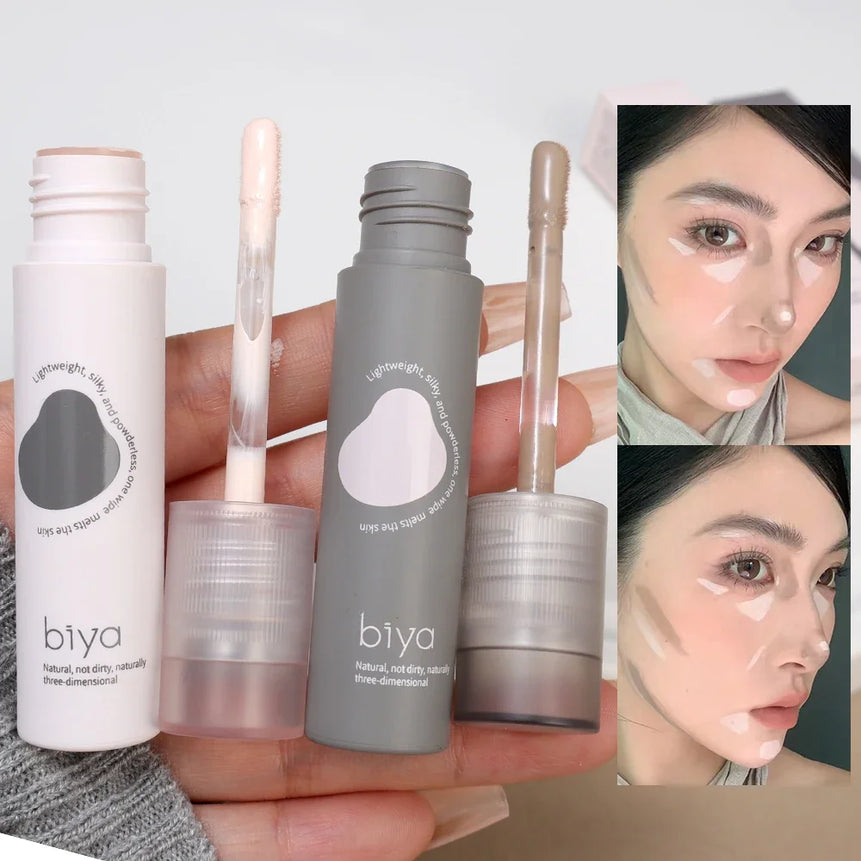 Face Brighten Contouring Liquid Concealer Makeup Waterproof Nose Shadow Contour Lasting Natural Bronzer Highlighter Cosmetics
