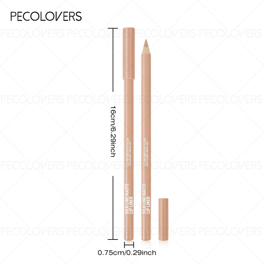 1PC Long-lasting Matte Lip Liner, Natural and Smooth Contour, Nude Makeup, Can Be Superimposed, Suitable for Christmas Makeup