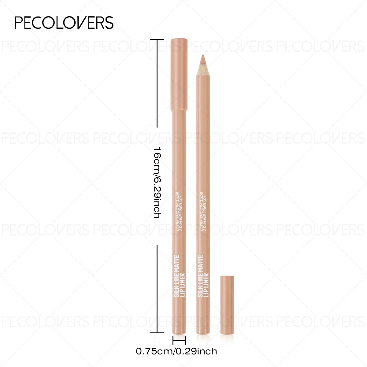 1PC Long-lasting Matte Lip Liner, Natural and Smooth Contour, Nude Makeup, Can Be Superimposed, Suitable for Christmas Makeup