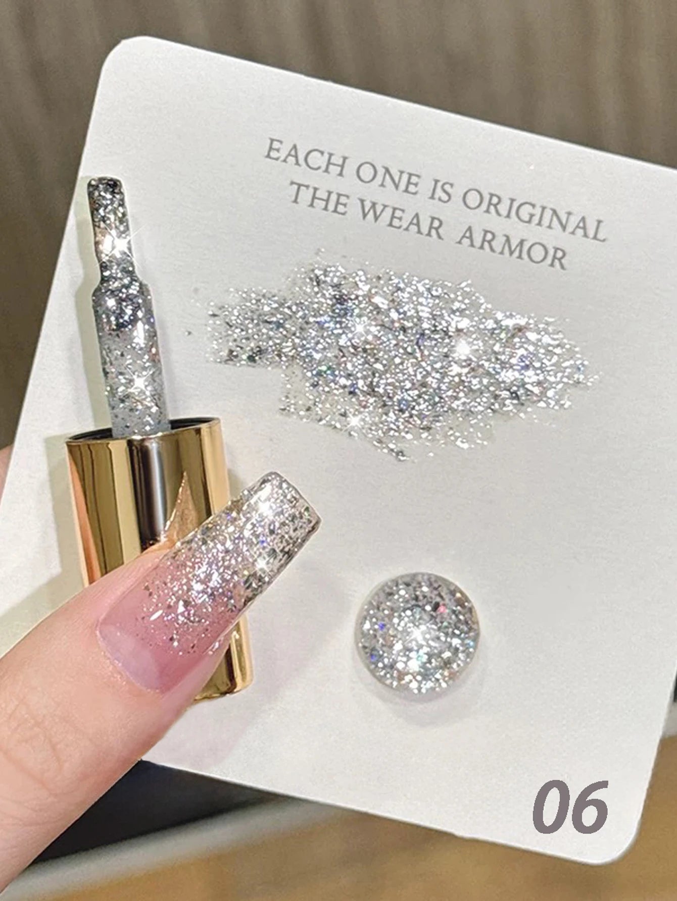 MIANEL1-12pcs 12ML Pink Blue White Green Series With Explosive Glitter Gel Nail Polish, Popular Yun Brocade Diamond Gel Polish