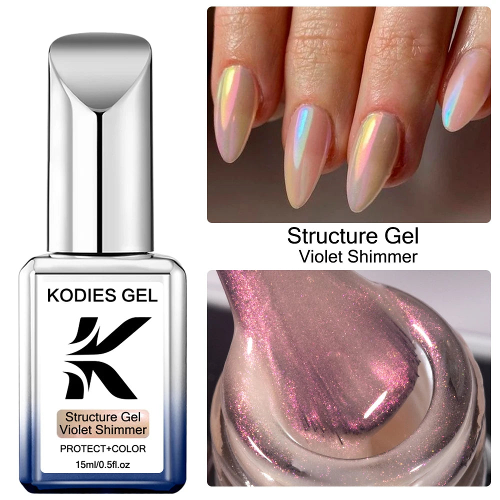 KODIES GEL 15ml Semi-permanent Rubber Base For Gel Varnish Hybrid Nude French Pink Enamel Soak Off Construction UV Gellak Salon