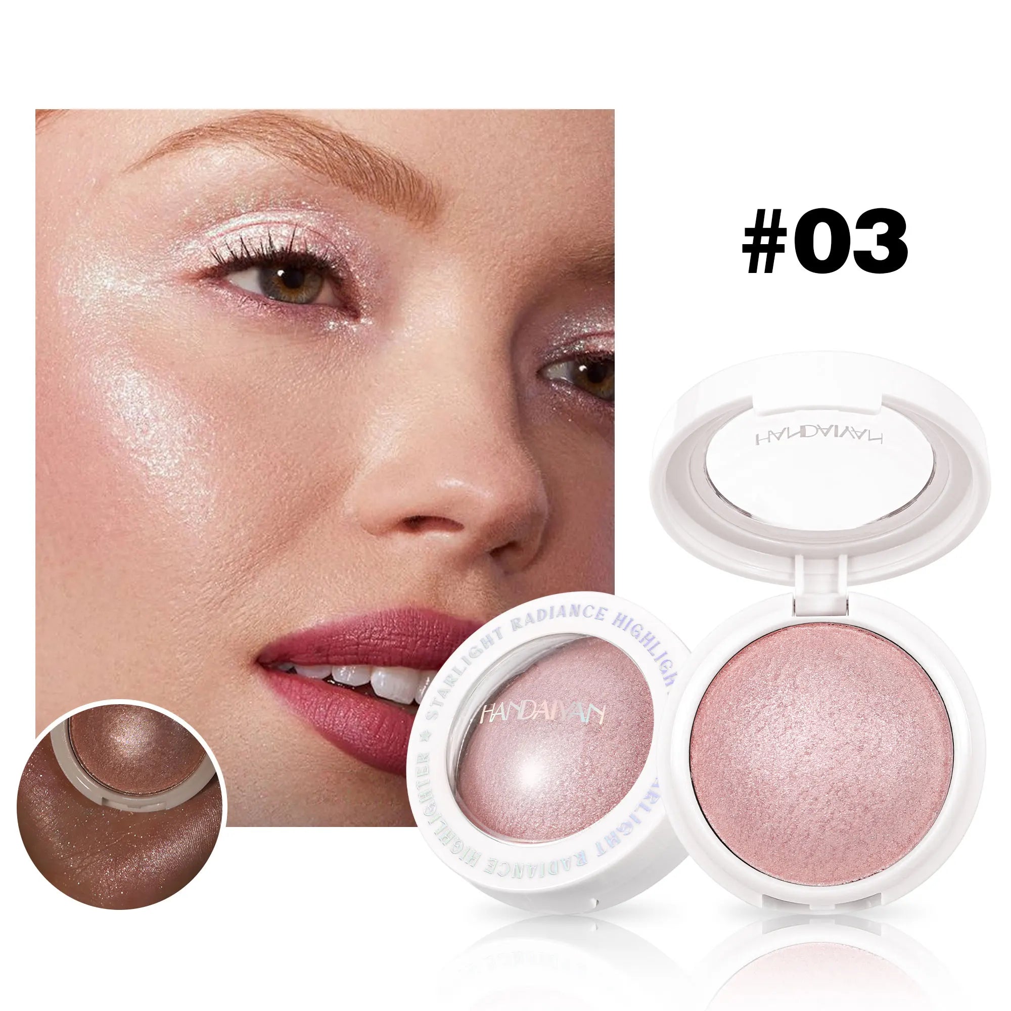 Single Color Highlighter Long Lasting Shimmer Radiance Sparkling Contour Brighten Chromatic Makeup Creamy Finish
