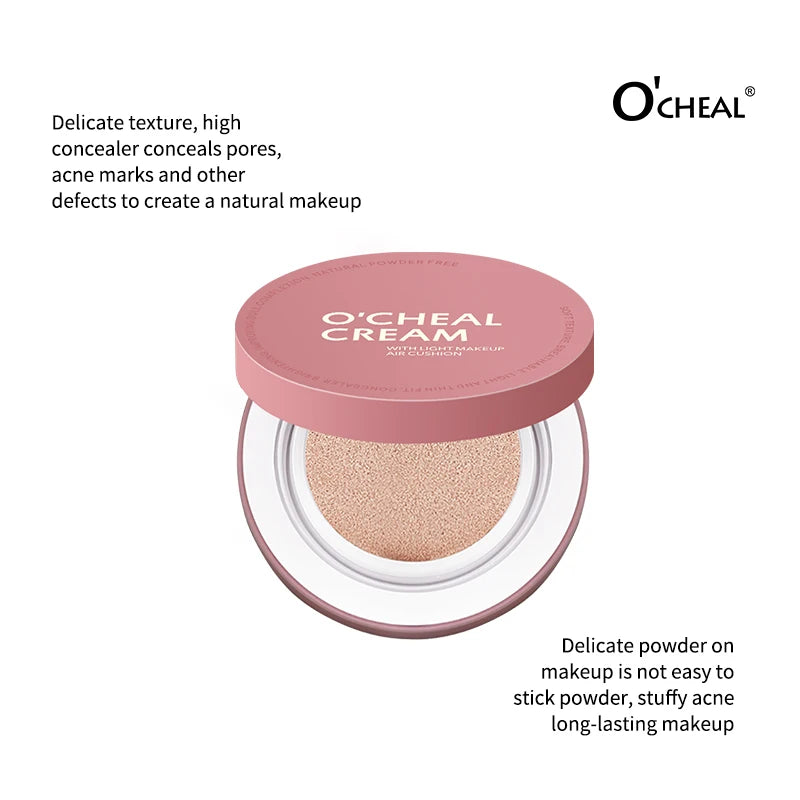 OCHEAL Cushion Foundation Cream Long Lasting Moisturizing Foundation For Face Makeup