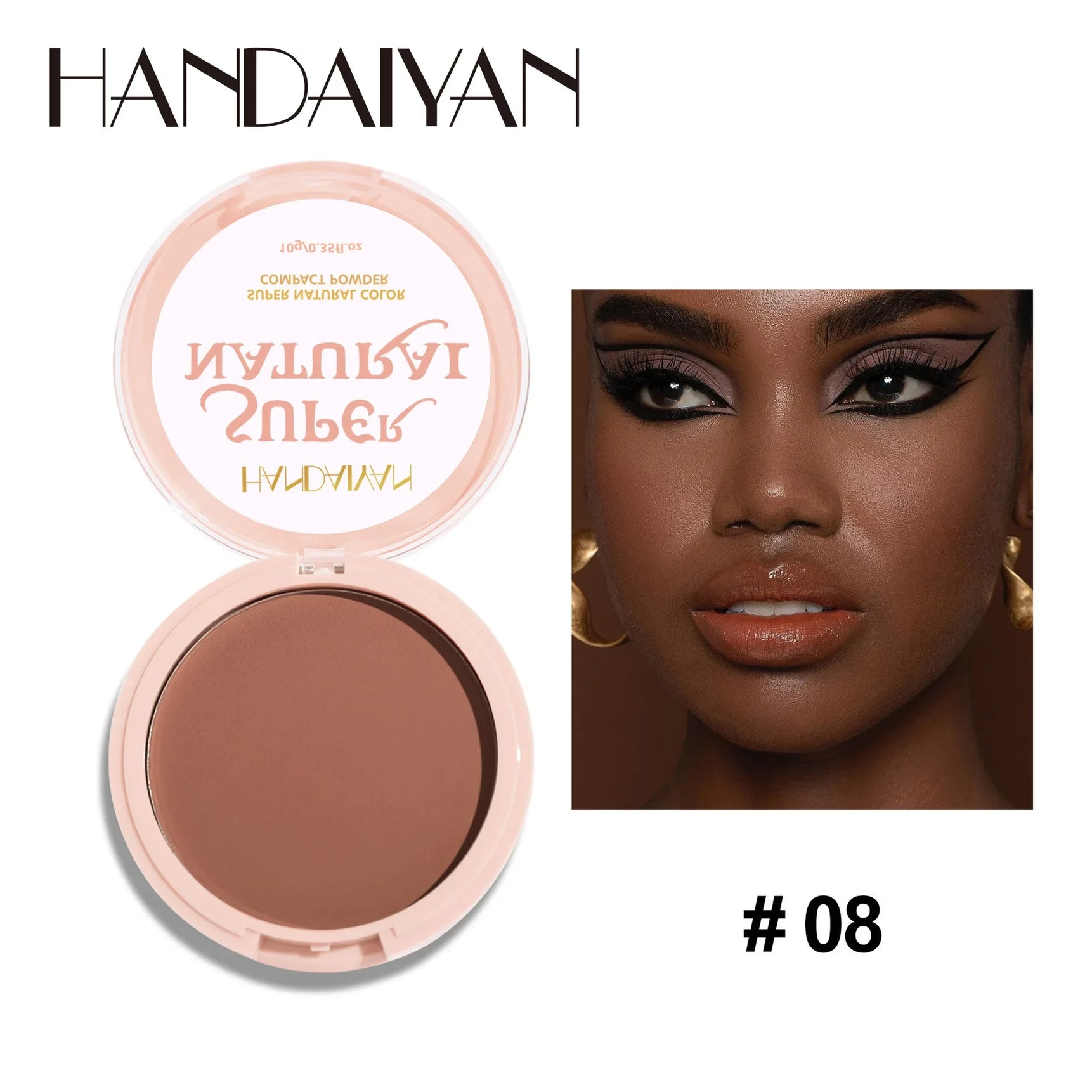 8 Color Matte Face Pressed Powder Oil Control Natural Setting Powder Foundation Full Coverage Waterproof Lasting Makeup