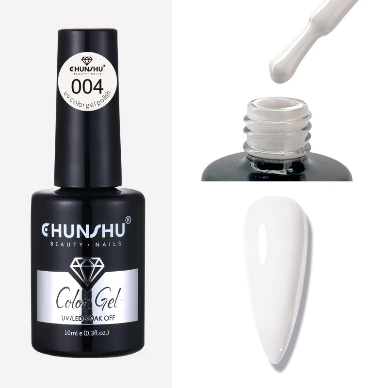 CHUNSHU 10ml Gel Nail Polish Soak Off Semi-Permanent Varnish Professional Salon UV LED Nails Art Gel No Smell All Seasons Colors