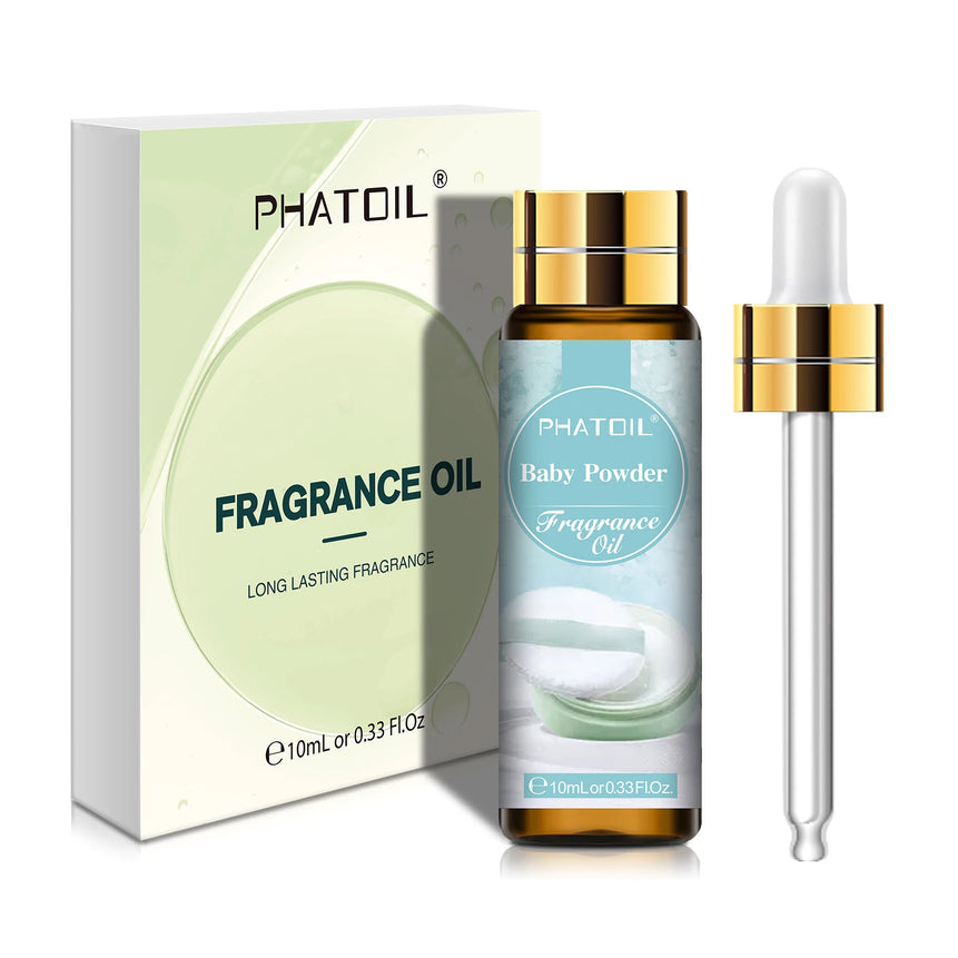 PHATOIL 10ml Coconut & Vanilla Fragrance Oil For Diffuser Aromatherapy White Musk Bubble Gum Baby Powder Fragrance Aroma Oils