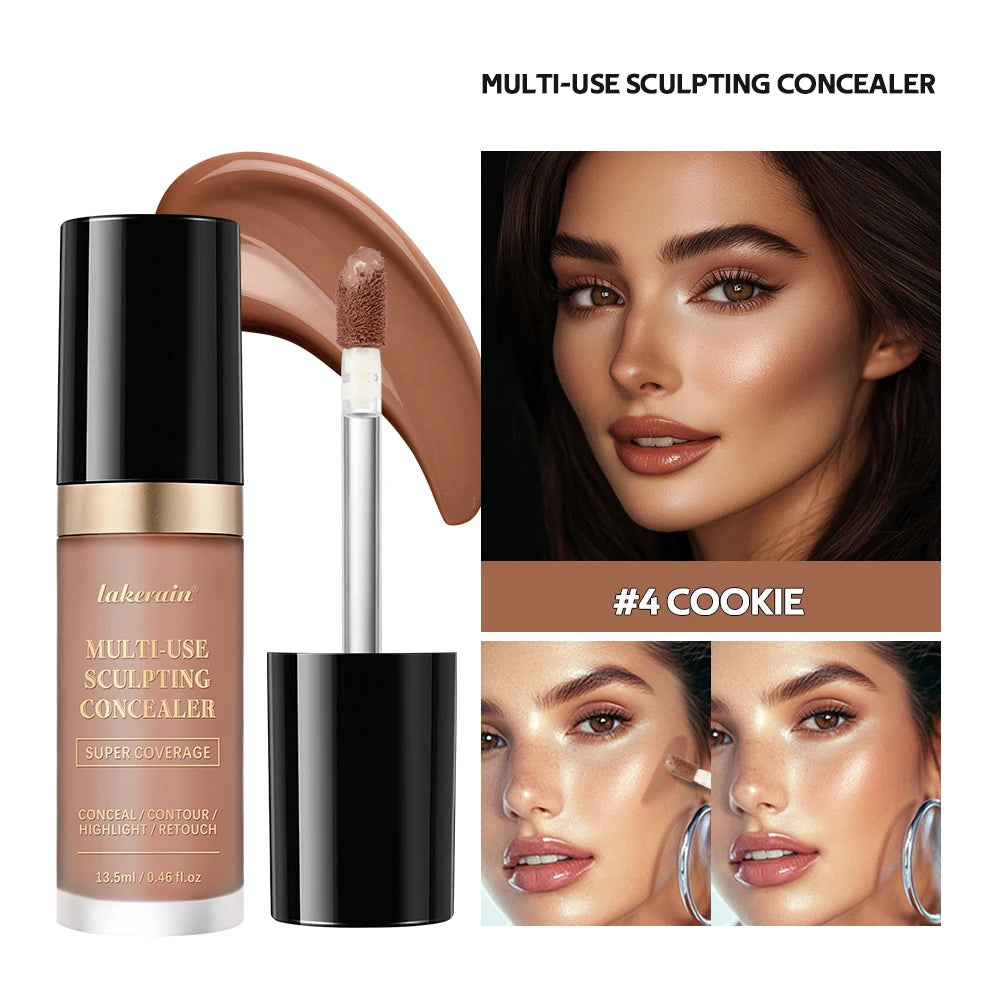 Super Concealer For Face Cover 5 Colors Highlight Contour Retouch Multi Use Super Coverage Hydrating Free Oil Formula Makeup