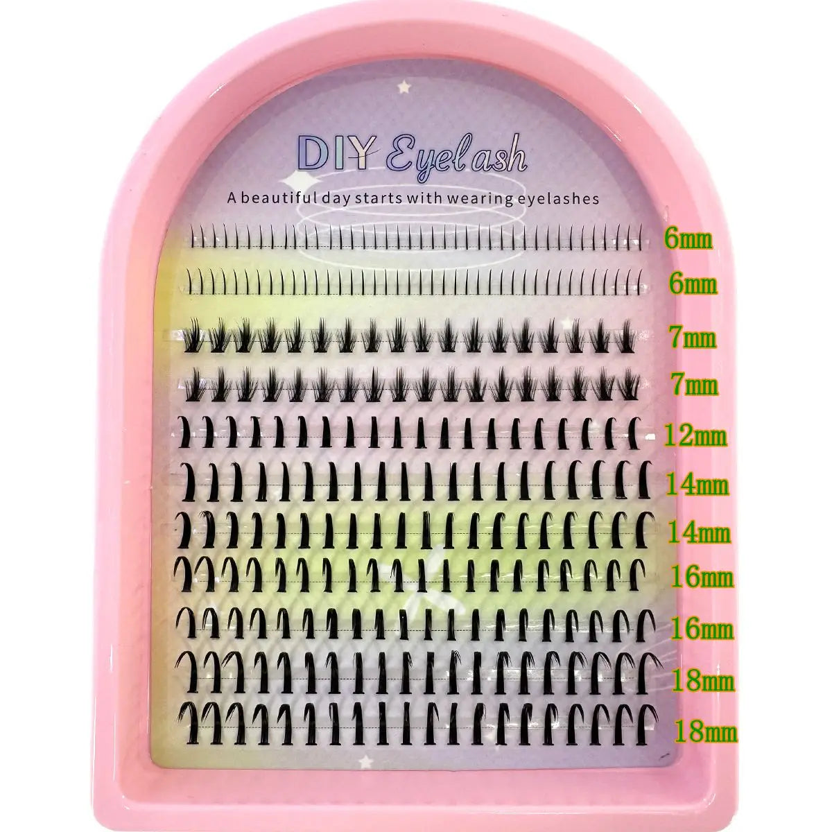 11Rows Spikes Lash Clusters with Bottom Lashes Individual Lash Extensions Manga Premade Fan Eyelashes Extensions Wispy Eyelashes
