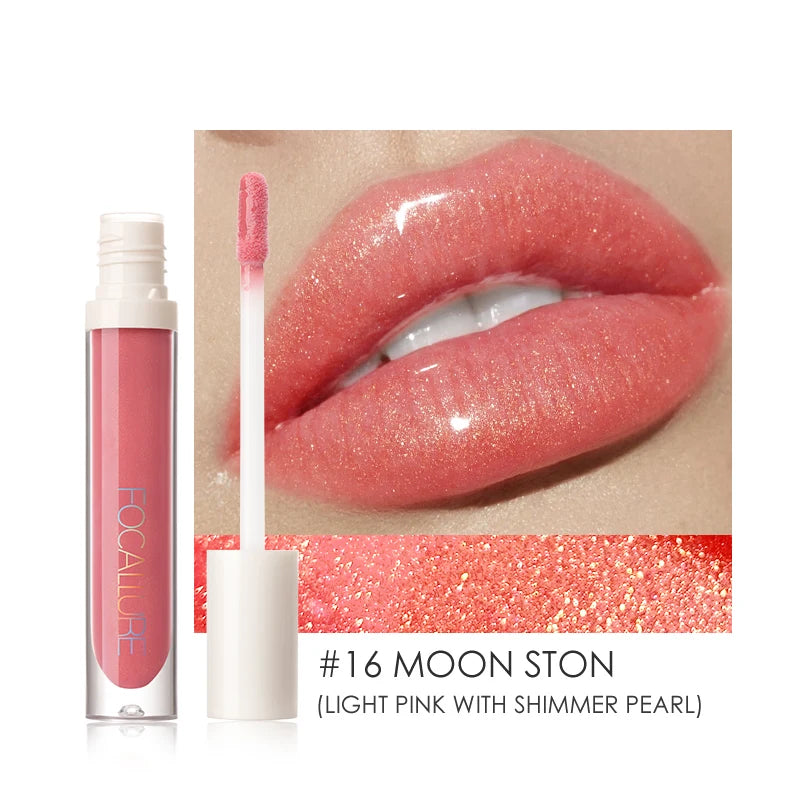 Wholesale FOCALLURE Makeup Lip Gloss Moisturizing Long Lasting Juicy Jelly Lip Tint Shiny Transparent Lipgloss Women's Cosmetics