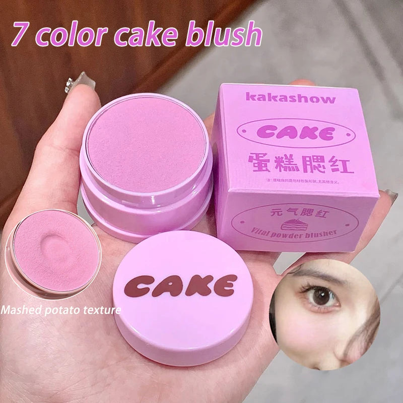 Blush Powder Palette Mashed Potato Natural Matte Brighten Skin Milk Peach Pink Purple Apricot Rubor Rouge Blusher Korean Makeup