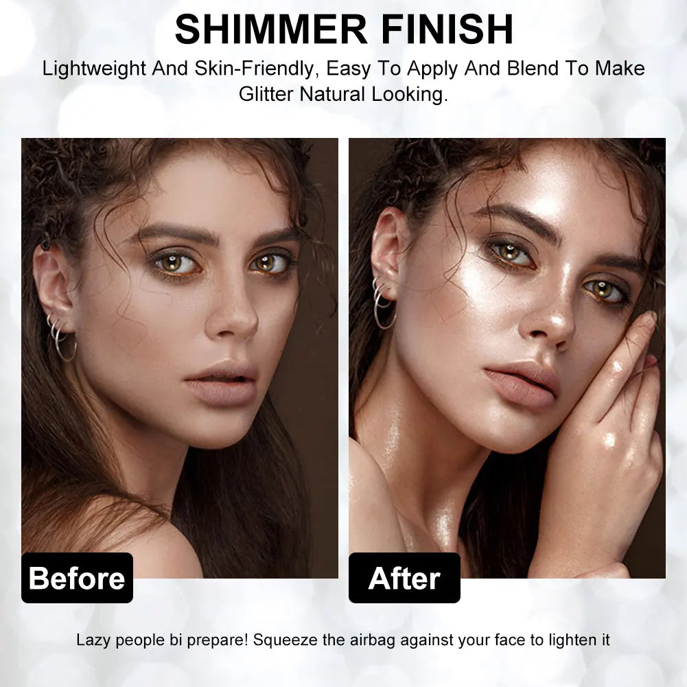 Star glitter spray, mixing color system, body makeup highlighter, 3D glitter fine powder, suitable for performances and banquets