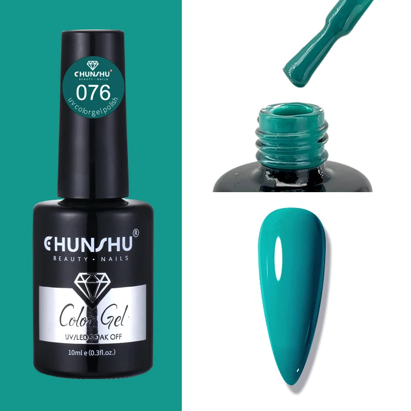 CHUNSHU 10ml Gel Nail Polish Soak Off Semi-Permanent Varnish Professional Salon UV LED Nails Art Gel No Smell All Seasons Colors