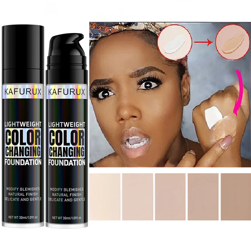 1 pc Magic Color-Changing Liquid Foundation | Soft Matte, Long-Lasting, Hydrating Makeup Base, Suitable for All Skin Tones