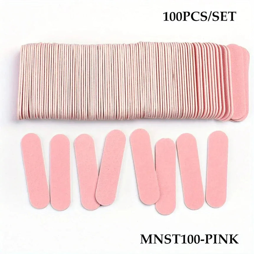 50/100pcs Double Side Nail Files Mini Wood Sanding Buffer Block Set For Gel Polish Manicure Pedicure Salon Nail Art Tools