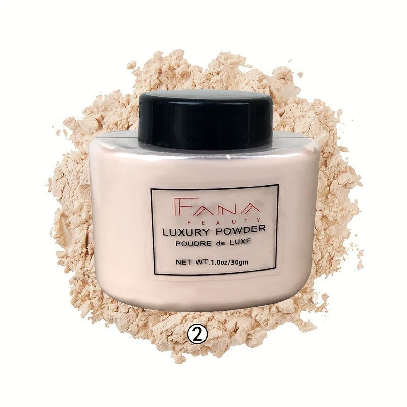 Matte White Face Pressed Powder 24 Hours Oil Control Clear Natural Powder Foundation Full Coverage Waterproof Makeup