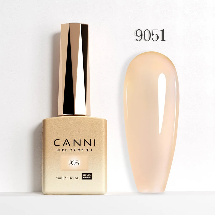 9ml CANNI HEMA/TPO FREE Nude Pink Color Nail Gel Polish Full Coverage Semi Permanent Long Wear Top Coat Venalisa Gel Varnish