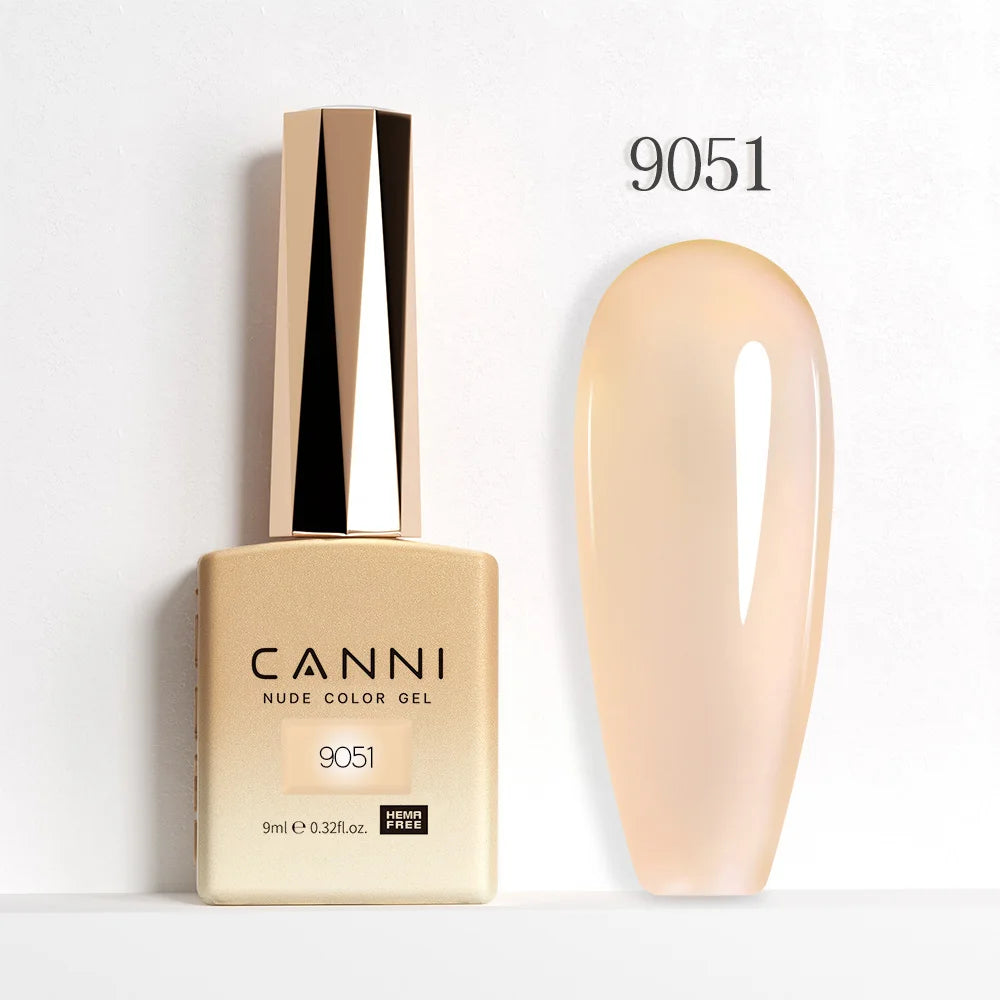 9ml CANNI HEMA/TPO FREE Nude Pink Color Nail Gel Polish Full Coverage Semi Permanent Long Wear Top Coat Venalisa Gel Varnish