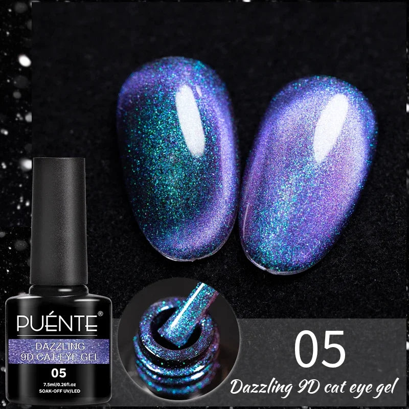 PUENTE Sparkle Platinum Gel Nail Polish 5ML Shiny Gold Silver Glitter Painting Gel Drawing Semi Permanent Varnish For Manicure