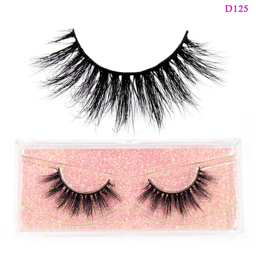 LEHUAMAO 3D Mink Lashes Makeup Eyelashes Fluffy Natural long fake lashes Full stripe reusable False Eyelash Extension 1 Pair