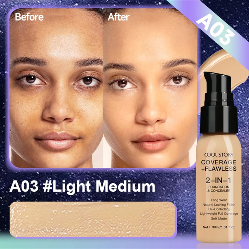10 Color Lasting Face Foundation Cream Oil-Control Matte BB Cream Liquid Full Coverage Waterproof Hydrating Brighten Concealer